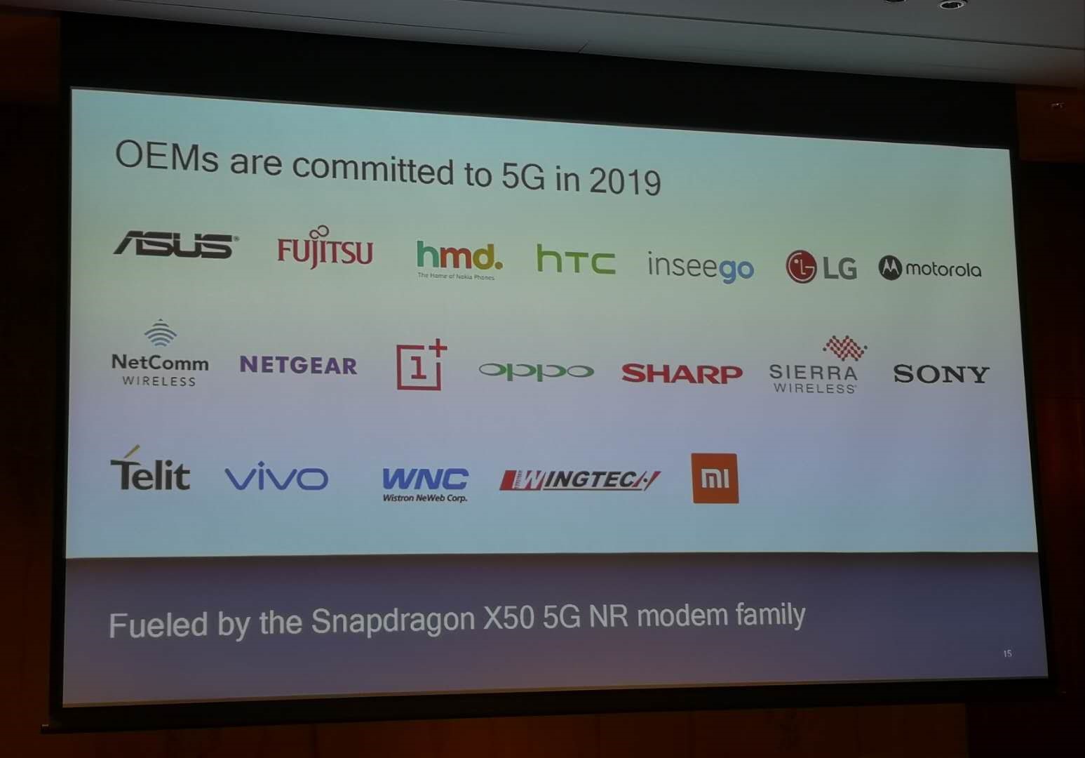 ?19家OEM厂商将采用高通骁龙X50 5G基带：明年5G手机将陆续上市