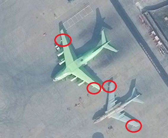 卫星照片显示疑似运-20加油型现身陕西阎良机场