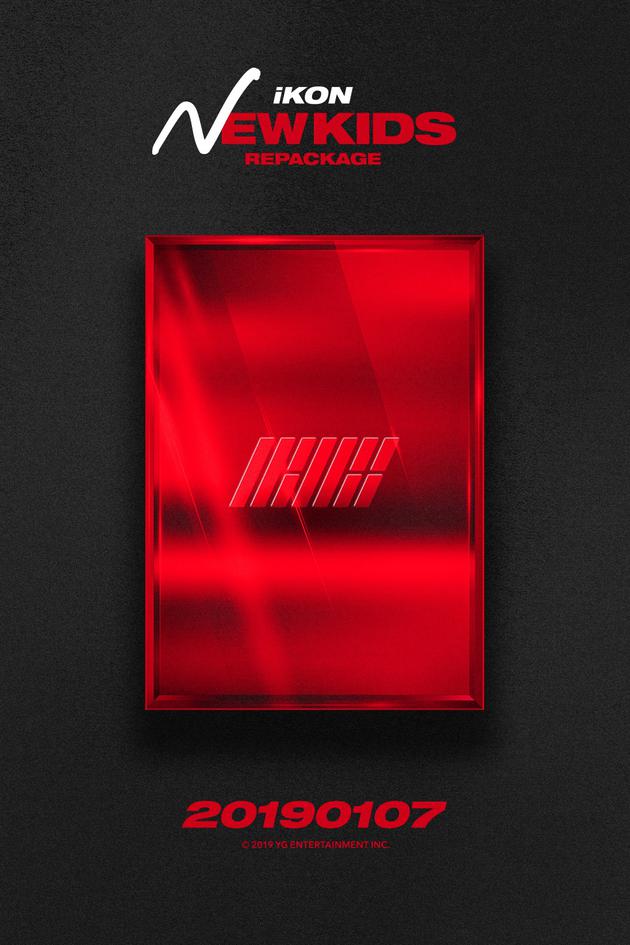 iKON《NEW KIDS》再版专辑回归 海报红黑风格对比