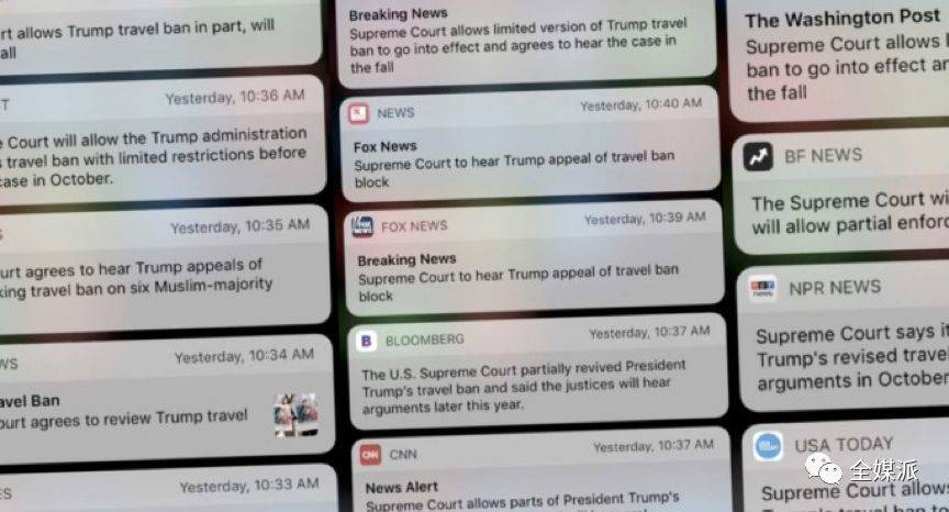 PUSH不仅仅用于抢新闻，还是新闻品牌的展示窗口