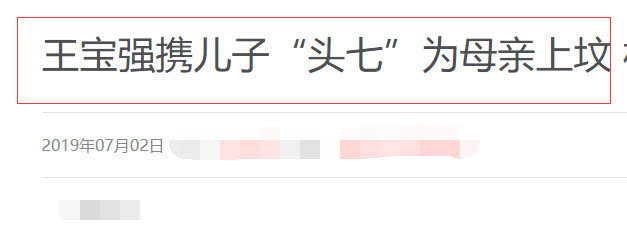 王宝强带儿子回老家为妈妈“头七”上坟，马蓉依旧没让女儿回去