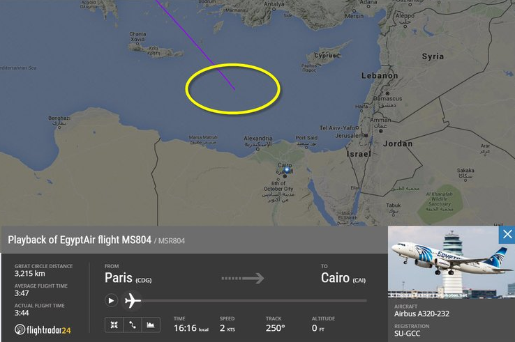 希腊防长：埃航客机曾在空中旋转360°急坠6000米(图)