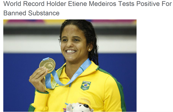 巴西游泳世界纪录保持者涉药 东道主失一夺金