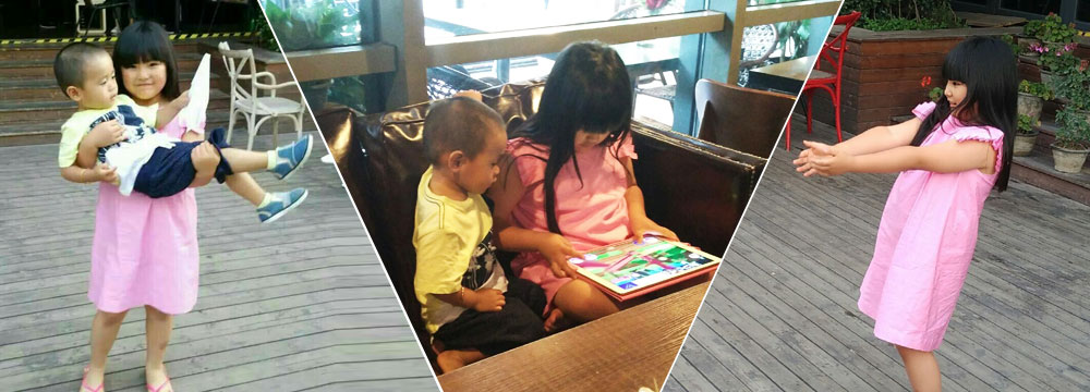 怪力萝莉！6岁王诗龄公主抱起小男孩