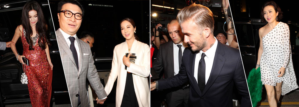贝克汉姆袭港参加私人晚宴 “千亿媳妇”徐子淇胸前半亿黄钻抢镜
