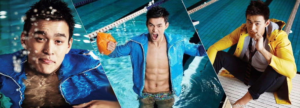 孙杨“奥运大片”曝光 泳池中秀腹肌
