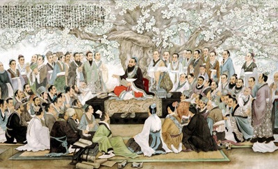 孔子是中国历史上第一个伟大的教育家,他开创了私人讲学的风气,首创