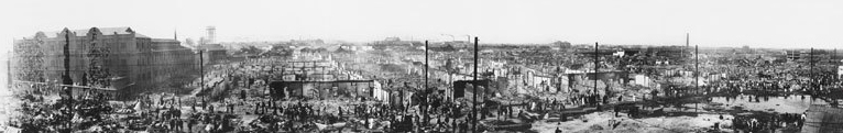 1911年清军火烧汉口后的现场。
