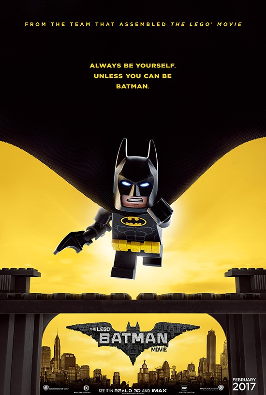 《乐高蝙蝠侠》发新海报 蝙蝠侠神情严肃从天而降