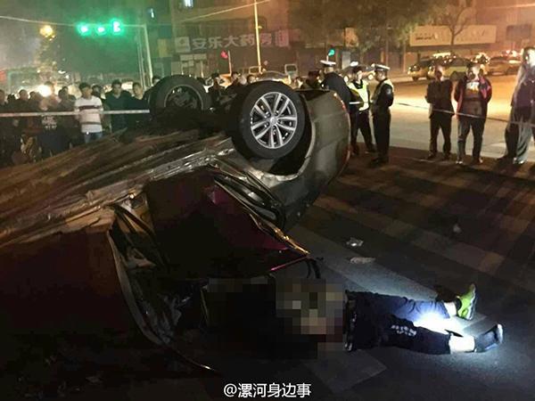 河南：网约车司机酒驾 翻车致一死一伤