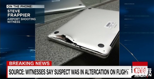 美国佛州机场枪击案 MacBook Pro救主人一命