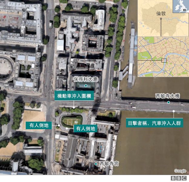伦敦恐袭路线曝光 目击者：不敢置信|地图