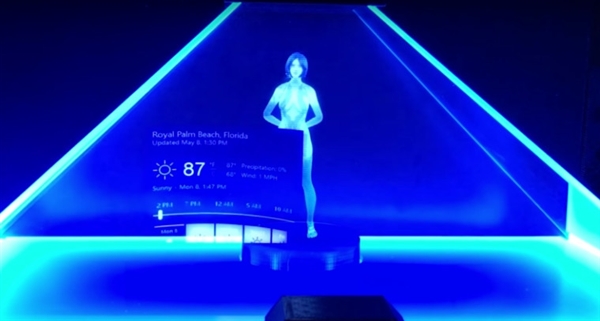 微软小娜首次变成了全息3D：身材火辣