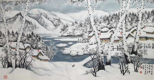 李怀玉的冰雪山川艺术：开创中国画高难度的留白法