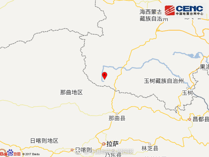 青海海西州唐古拉地区发生4.7级地震