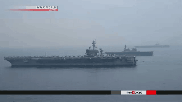 美军2艘航母离开日本海 将灵活应对朝鲜半岛局势变化