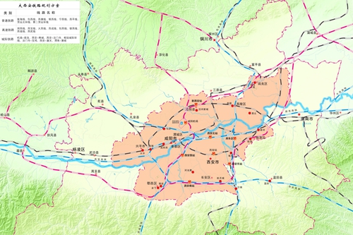 陕西省铁路网地图全图
