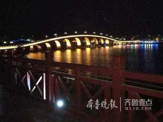 美丽的招远龙湖之夜