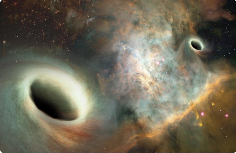 7.5亿光年外发现两个超大质量黑洞 犹如优美“双人舞”