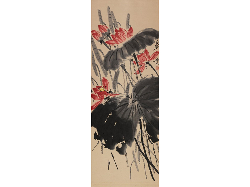 齊白石叢荷| Qi Baishi, Lotus | Fine Chinese Paintings | 2023