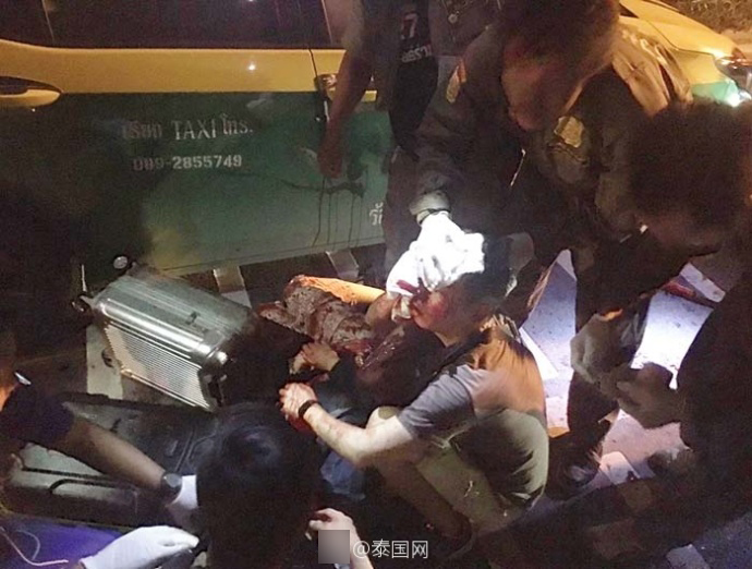 两名中国游客在泰国遭持刀抢劫 被砍毁容(图)