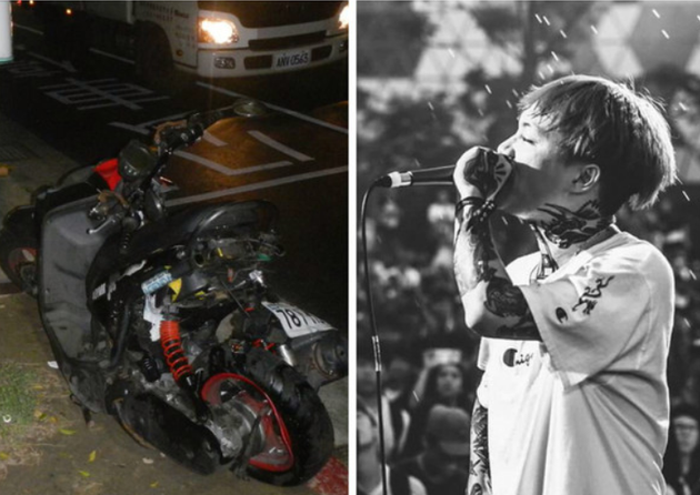 台湾摇滚乐队主唱及女友遇车祸 女方当场不治身亡