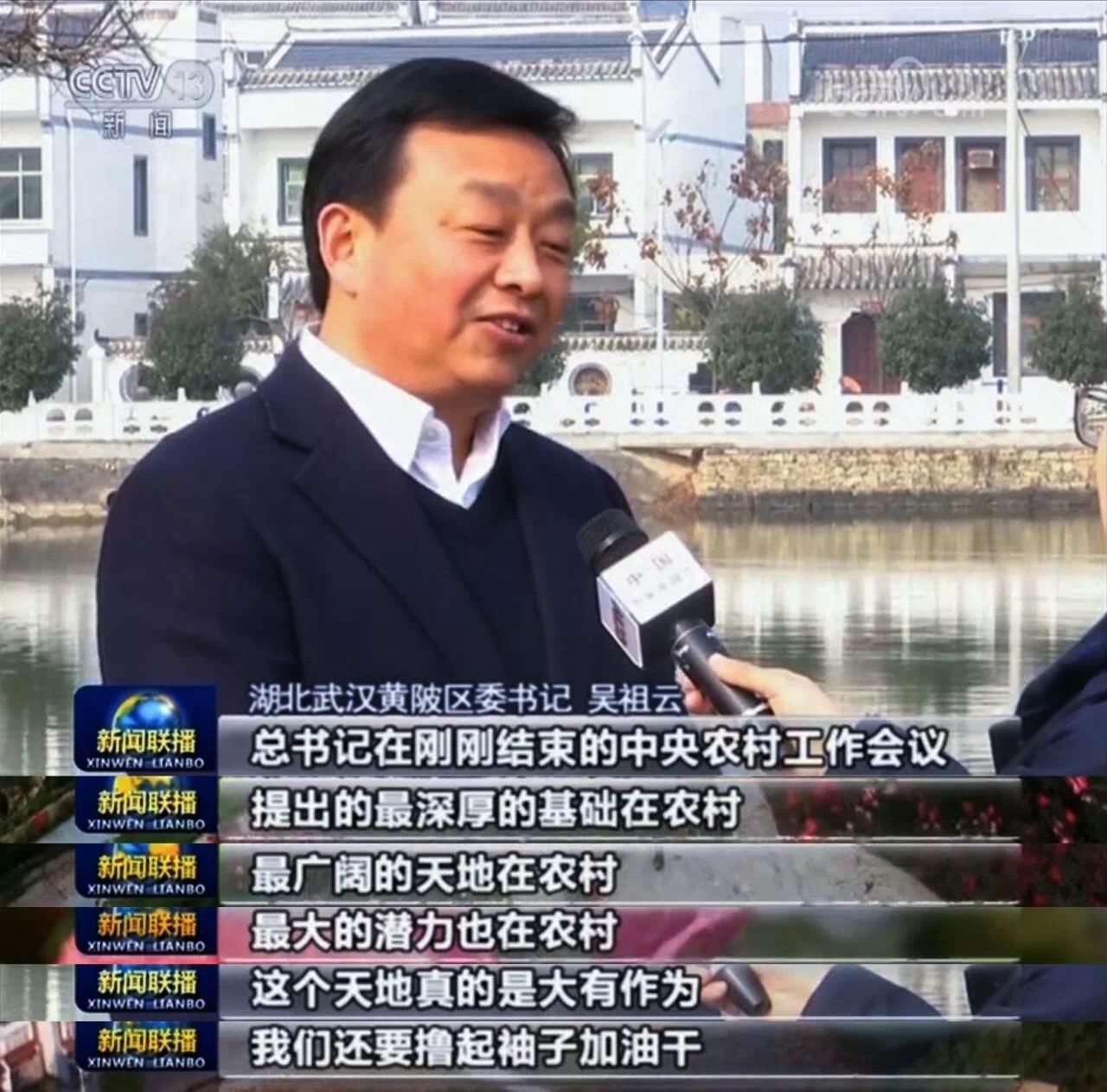 《新闻联播》聚焦武汉黄陂三乡工程