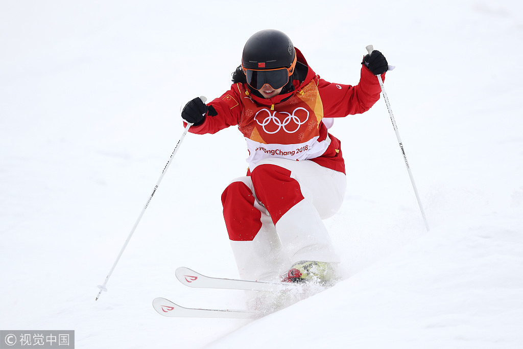 自由式滑雪雪上技巧资格赛 中国2金花出战