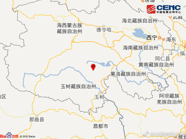青海玉树州发生5.3级地震
