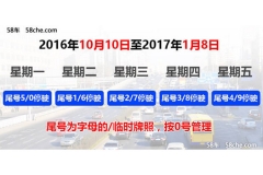 10月10日北京尾号限行轮换 周一限5和0