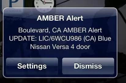 　　▲美国的手机用户接收到的儿童被绑架广告