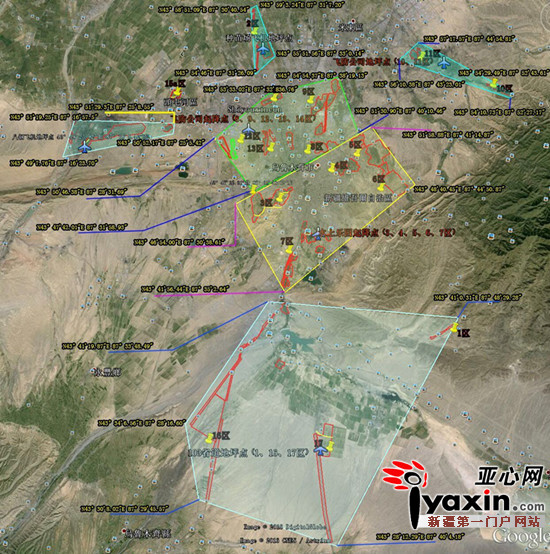 飞防撒药治白蛾区域图。