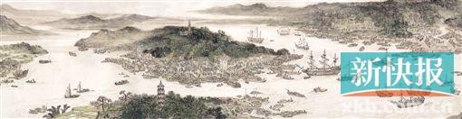 ■赤岗塔 琶洲塔 黄埔古港(南国商都长卷局部)