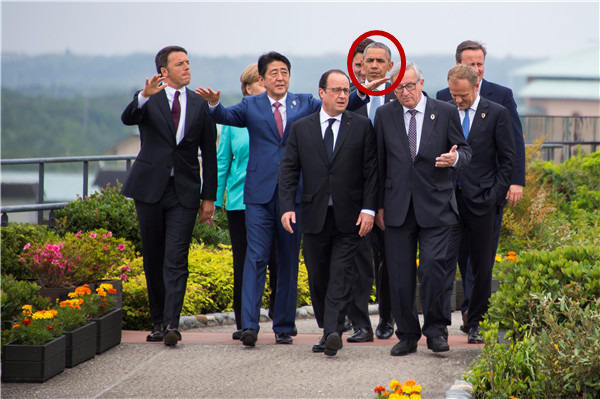 g7峰会上的n种表情 这些图也是真的醉了