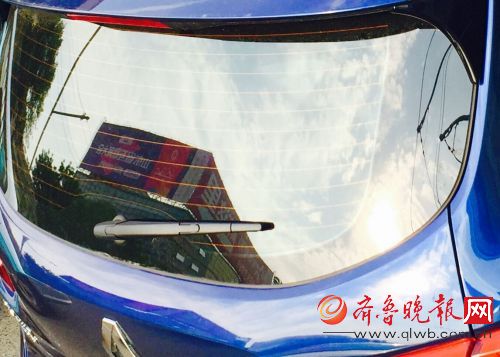 6月1日济南出现难得的艳阳天 实拍车窗上的好