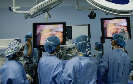 2016年6月8日，上海瑞金医院手术室内，医生正在为一名76岁男性胃癌患者实施了3D腹腔镜下的胃癌根治术。 以下图片均来自澎湃新闻记者 贾茹 图