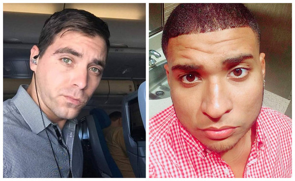 34岁的小爱德华·索托玛耶(左)与23岁的斯坦利·阿尔莫多瓦(右)是最初两位确定身份的遇难者。(网页截图)