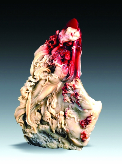 ▲ 女娲补天  芙蓉石