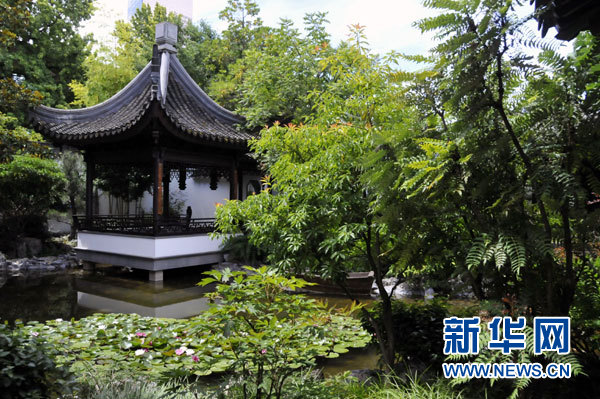 图为兰苏园内的秀丽景色。 新华网记者 徐剑梅 摄