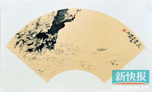 ■姚涯屏 山水 扇面