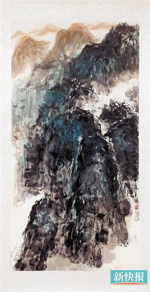 ■王斌 山水 136cm×68cm