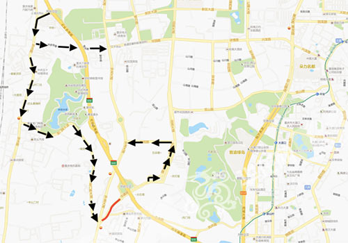 改道线路图一 交巡警总队供图