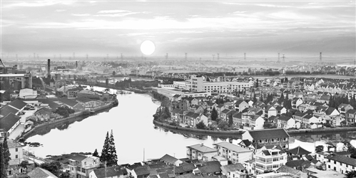 上图 落照湾。 唐莉苹摄