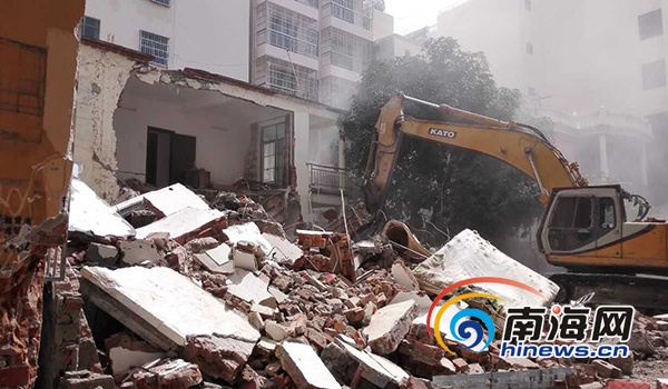 三亚海坡村7栋违建被拆 总面积3356平方米