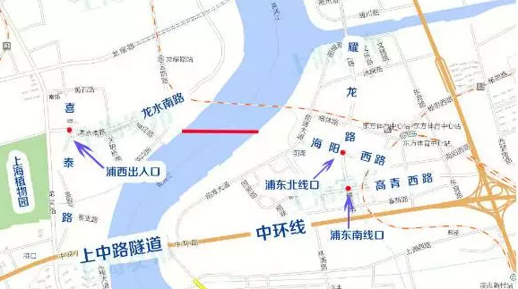 沪龙水南路越江隧道规划方案出炉 未来徐汇直达浦东仅