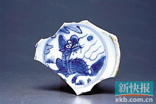 明嘉靖景德镇青花犀牛望月碗标本