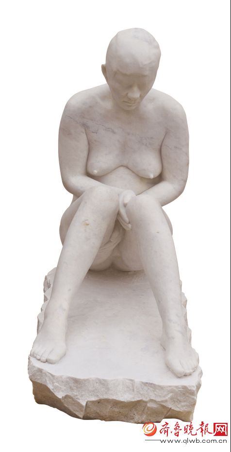 张大力 民工 雕塑(汉白玉) 105X47X102cm 2016年