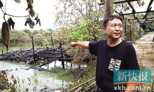 ■画家谢晓冰无奈地告诉记者昔日的画室已经被烧成废墟。黄伟哲/摄