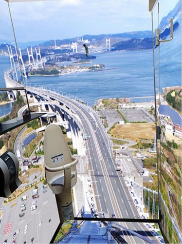 　　“天空厕所”效果图。(图片来源：日本本州四国联络高速公路)