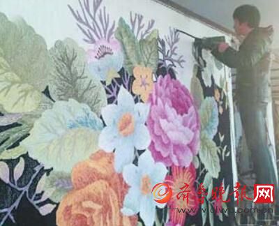 手工地毯成孙集镇特色产业。